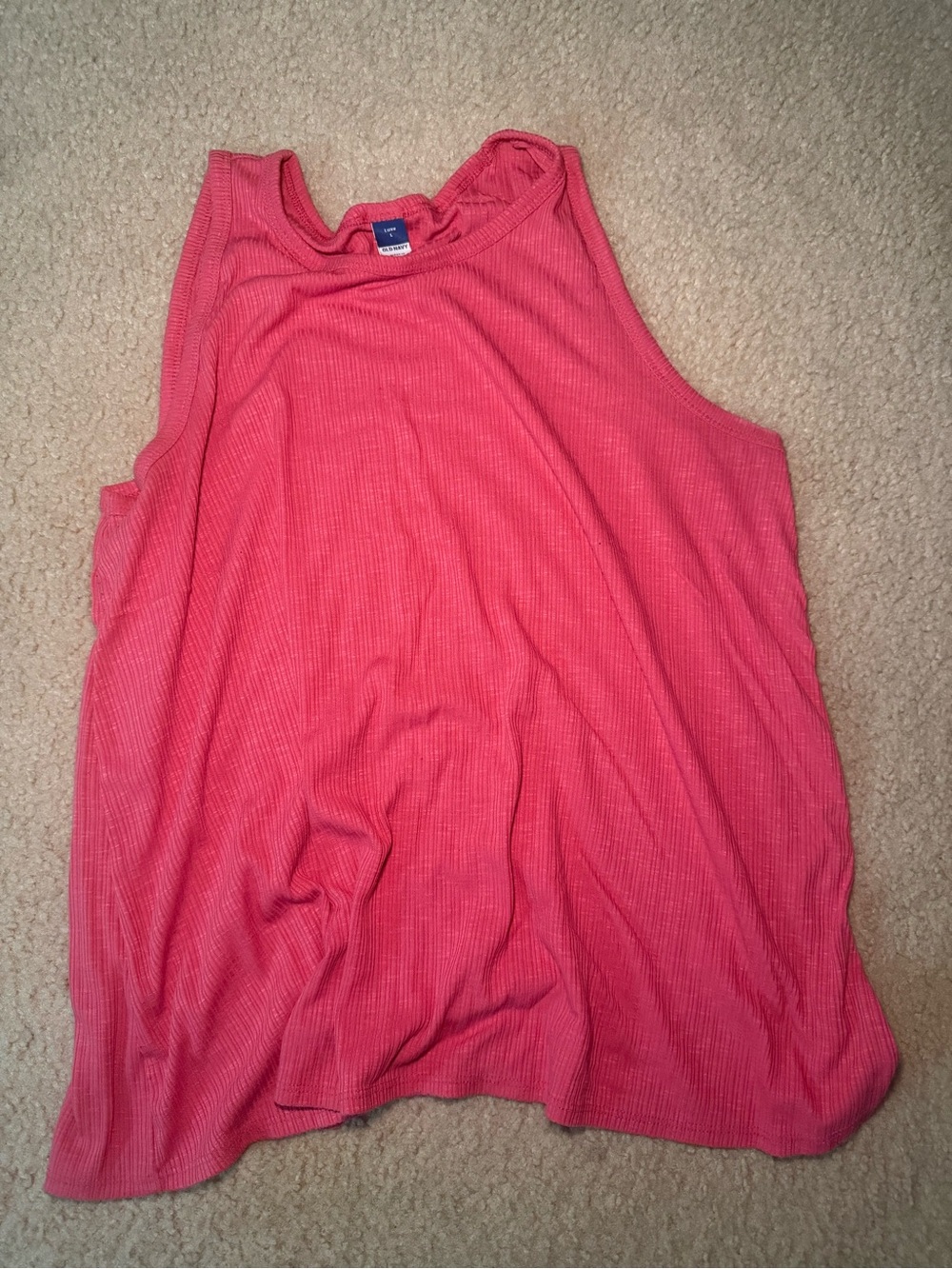 Old Navy Coral Ribbed Tank Top